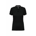 Black - Front - WK. Designed To Work Womens-Ladies Pique Anti-Bacterial Polo Shirt