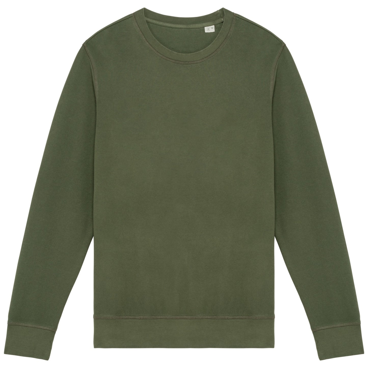 Washed Organic Khaki - Front - Native Spirit Unisex Adult French Terry Sweatshirt
