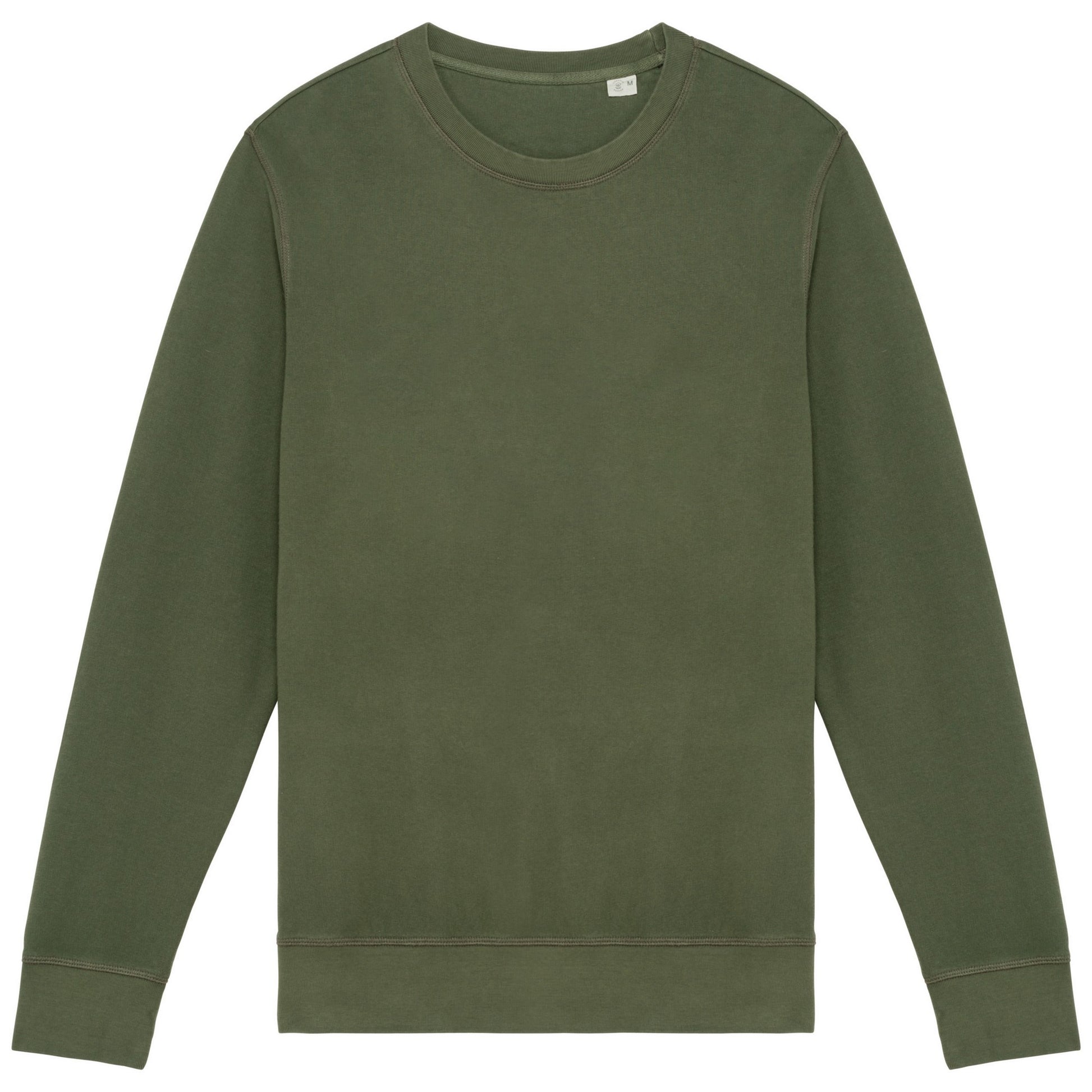 Washed Organic Khaki - Front - Native Spirit Unisex Adult French Terry Sweatshirt