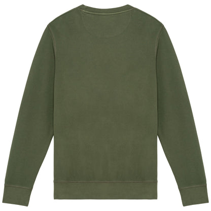 Washed Organic Khaki - Back - Native Spirit Unisex Adult French Terry Sweatshirt
