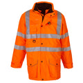 Orange - Front - Yoko Unisex Adult Hi-Vis 7 in 1 Safety Jacket