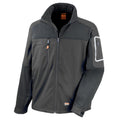 Black - Front - WORK-GUARD by Result Mens Sabre Soft Shell Jacket