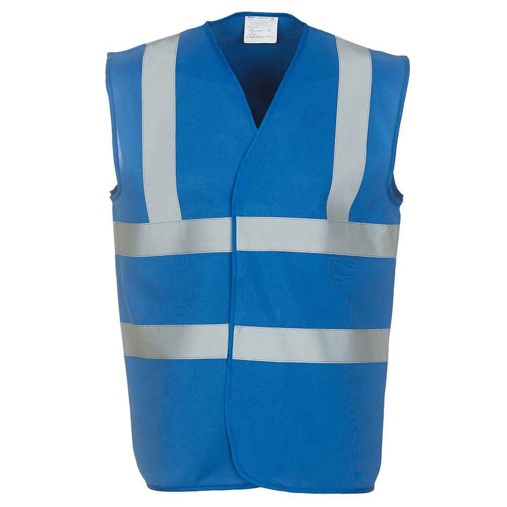 Royal Blue - Front - Yoko Mens Band & Brace Hi-Vis Vest