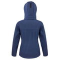 Navy-Royal Blue - Back - Result Core Womens-Ladies Hooded Soft Shell Jacket