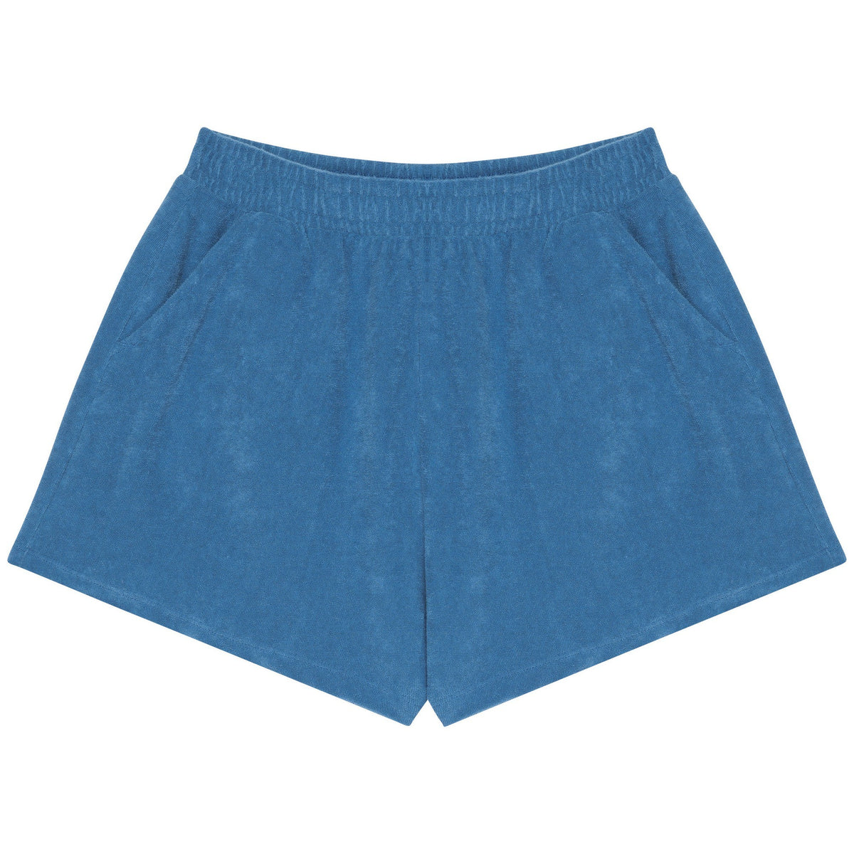 Riviera Blue - Back - Native Spirit Womens-Ladies Terry Towel Shorts
