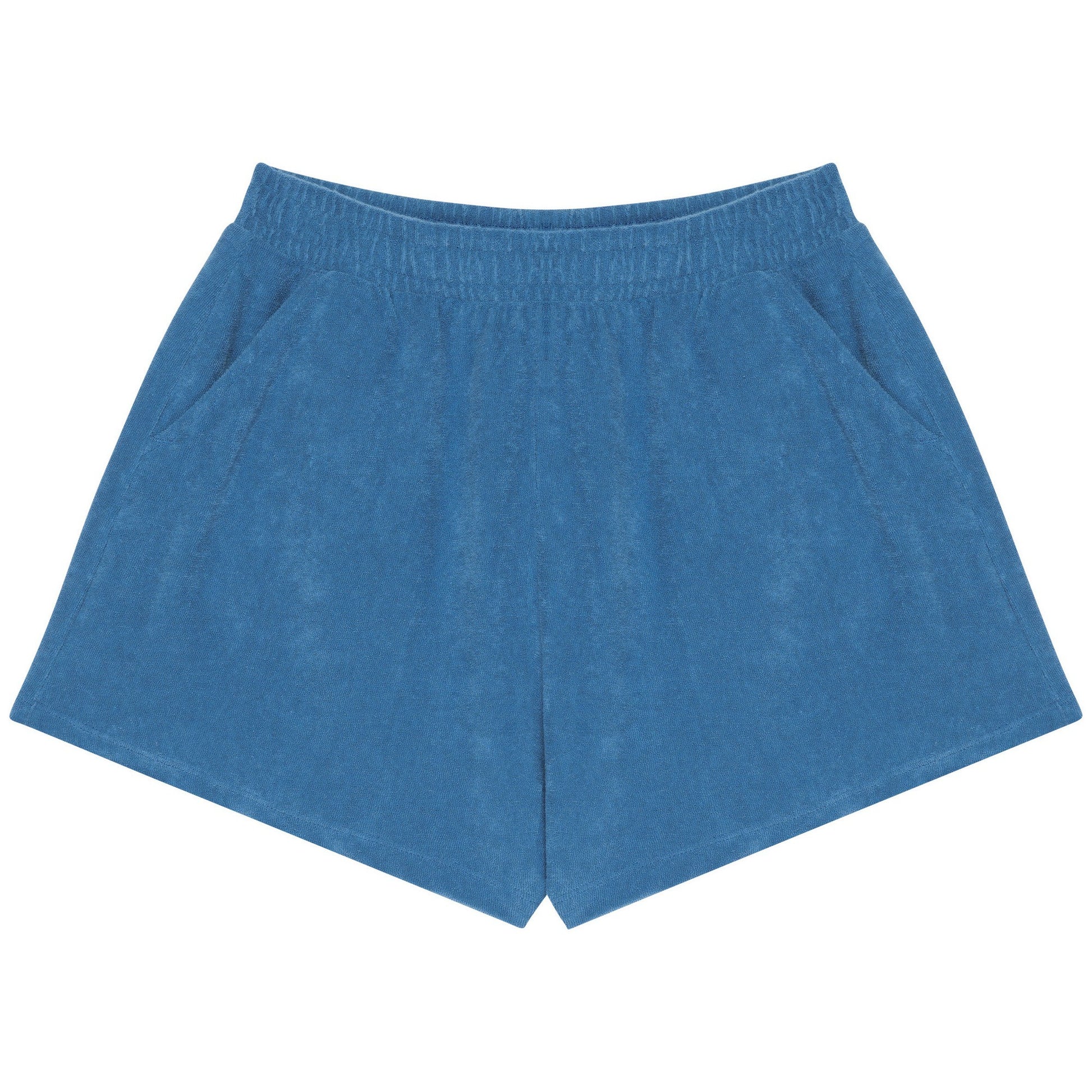Riviera Blue - Back - Native Spirit Womens-Ladies Terry Towel Shorts