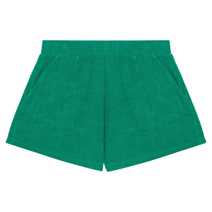 Malachite Green - Front - Native Spirit Womens-Ladies Terry Towel Shorts