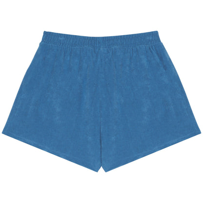 Riviera Blue - Front - Native Spirit Womens-Ladies Terry Towel Shorts
