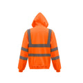 Orange - Back - Yoko Unisex Adult Hi-Vis Safety Full Zip Hoodie