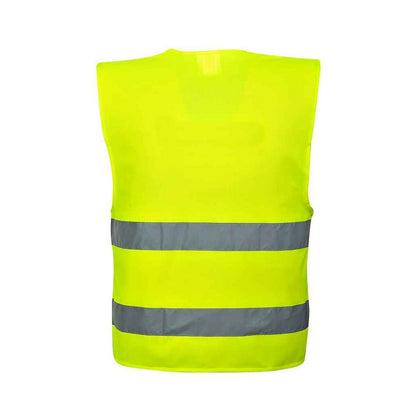 Yellow - Back - Portwest Unisex Adult Reflective Hi-Vis Vest