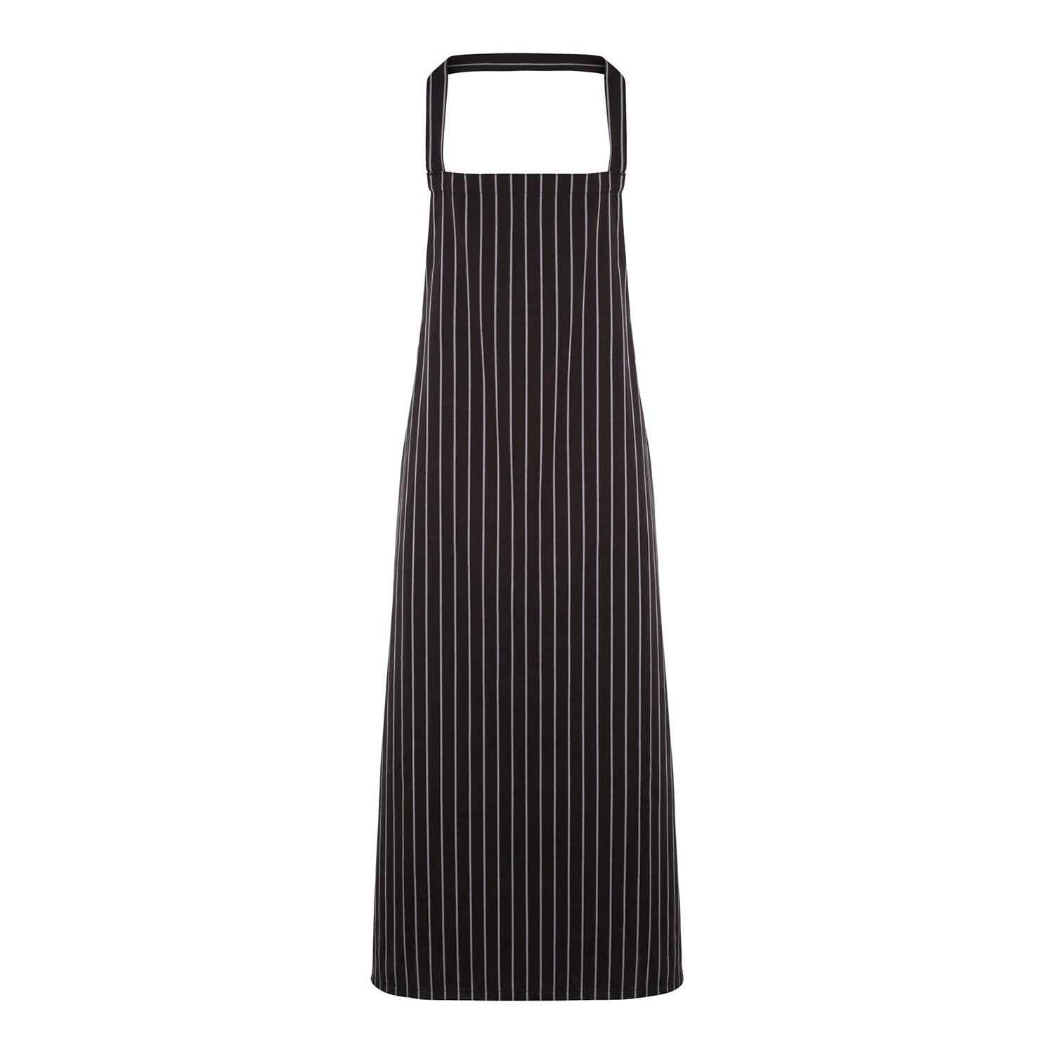 Black-Grey - Front - Premier Striped Woven Full Apron