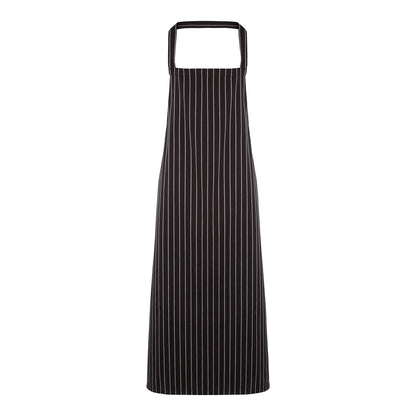 Black-Grey - Front - Premier Striped Woven Full Apron