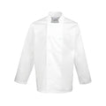 White - Front - Premier Mens Long-Sleeved Chef Jacket