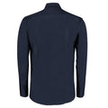 Navy - Back - Kustom Kit Mens Oxford Slim Work Formal Shirt