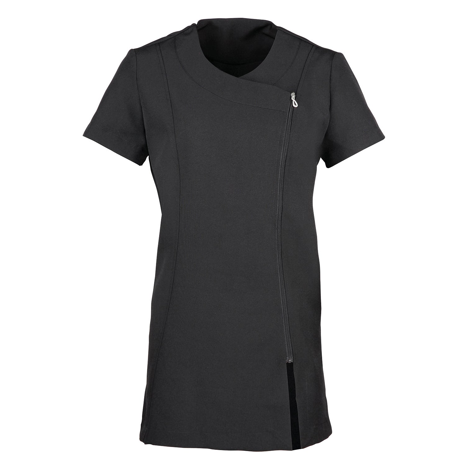 Black - Front - Premier Womens-Ladies Camellia Short-Sleeved Tunic