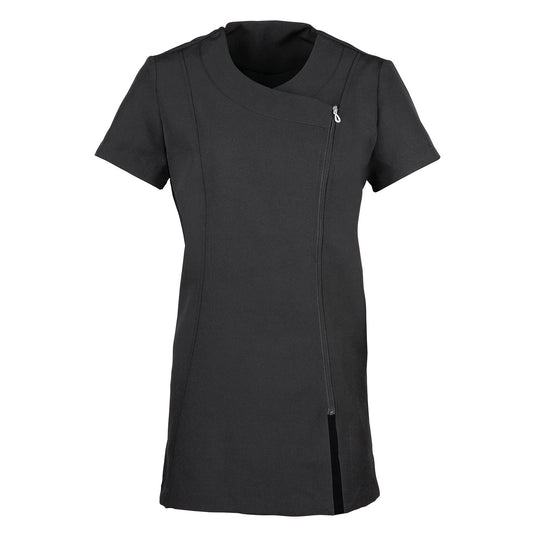 Black - Front - Premier Womens-Ladies Camellia Short-Sleeved Tunic