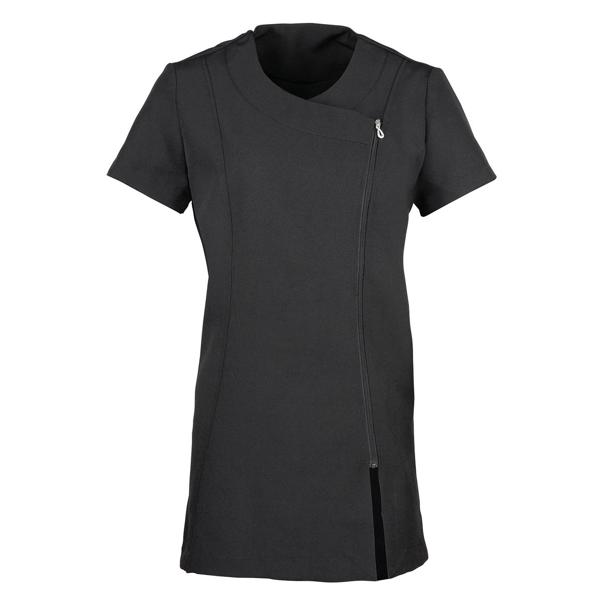 Black - Front - Premier Womens-Ladies Camellia Short-Sleeved Tunic