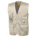 Camel - Front - WORK-GUARD by Result Mens Safari Waistcoat