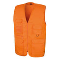 Orange - Front - WORK-GUARD by Result Mens Safari Waistcoat