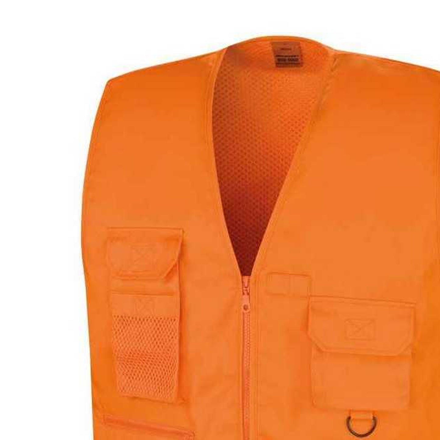 Orange - Back - WORK-GUARD by Result Mens Safari Waistcoat