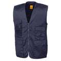 Midnight Navy - Front - WORK-GUARD by Result Mens Safari Waistcoat