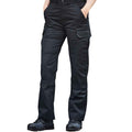 Black - Side - PRORTX Womens-Ladies Cargo Trousers