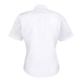 White - Back - Premier Womens-Ladies Short-Sleeved Pilot Shirt