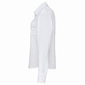 White - Side - Premier Womens-Ladies Long-Sleeved Pilot Shirt