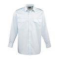 Light Blue - Front - Premier Mens Long-Sleeved Pilot Shirt