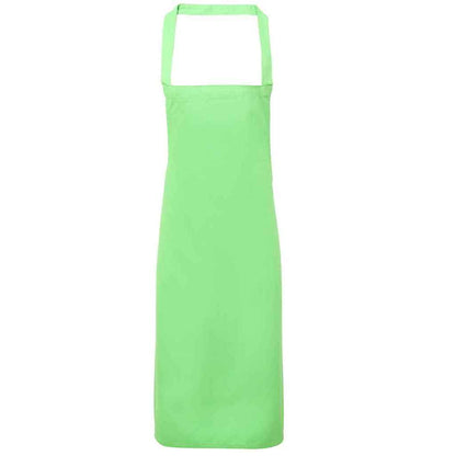 Apple Green - Front - Premier Unisex Adult Cotton Bibbed Apron