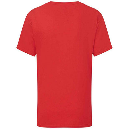 Red - Back - Fruit of the Loom Childrens-Kids Iconic 195 Premium T-Shirt