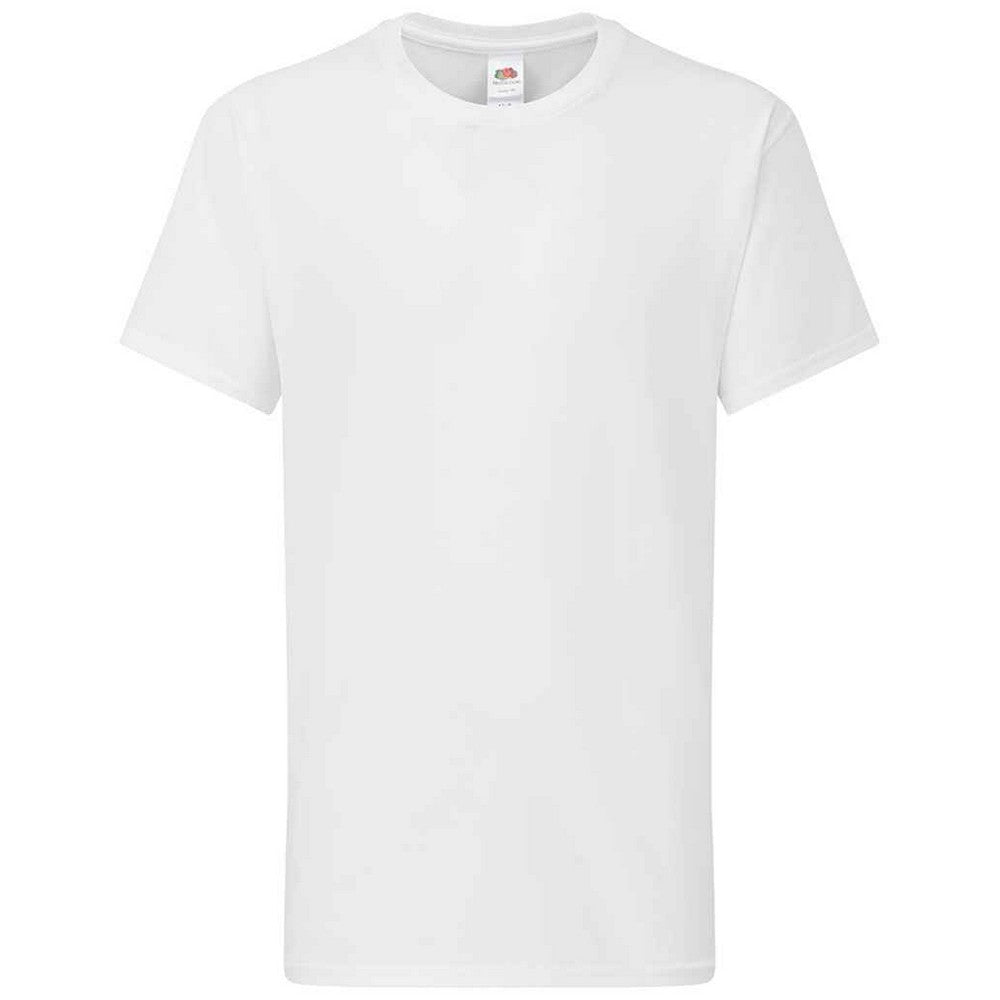 White - Front - Fruit of the Loom Childrens-Kids Iconic 195 Premium T-Shirt