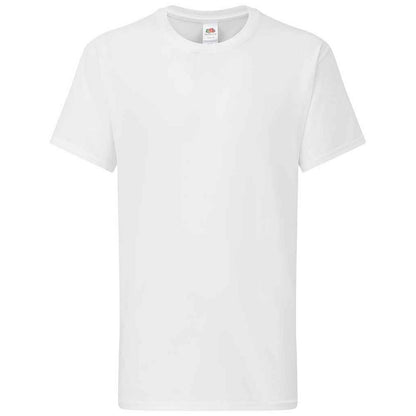White - Front - Fruit of the Loom Childrens-Kids Iconic 195 Premium T-Shirt