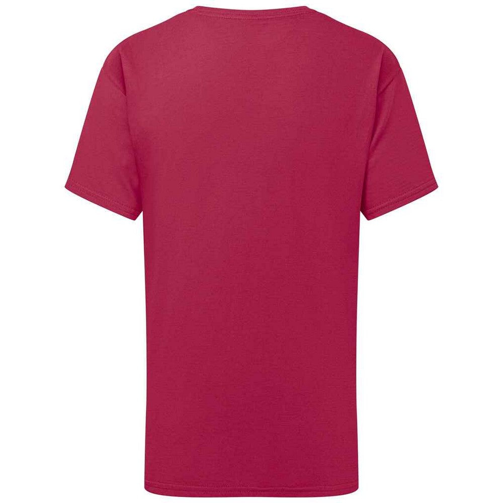 Cranberry - Back - Fruit of the Loom Childrens-Kids Iconic 195 Premium T-Shirt