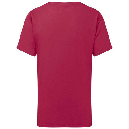 Cranberry - Back - Fruit of the Loom Childrens-Kids Iconic 195 Premium T-Shirt