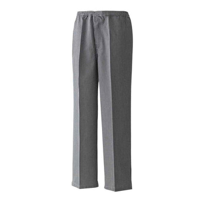 Black-White - Front - Premier Unisex Adult Checked Chef Trousers