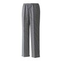 Black-White - Front - Premier Unisex Adult Checked Chef Trousers