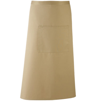Khaki - Front - Premier Colours Bar Apron