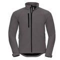 Titanium - Front - Russell Mens Plain Soft Shell Jacket