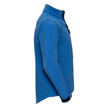 Azure - Side - Russell Mens Plain Soft Shell Jacket