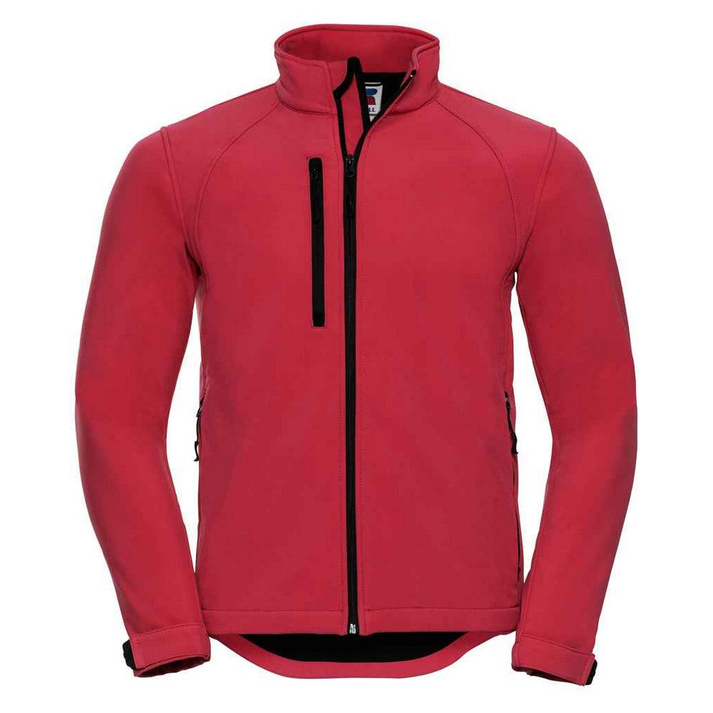 Classic Red - Front - Russell Mens Plain Soft Shell Jacket