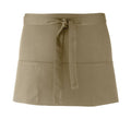 Olive - Front - Premier Colours 3 Pocket Short Apron