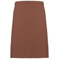 Mocha - Front - Premier Colours Mid Length Apron