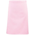 Pink - Front - Premier Colours Mid Length Apron