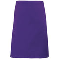 Purple - Front - Premier Colours Mid Length Apron