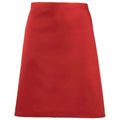 Red - Front - Premier Colours Mid Length Apron