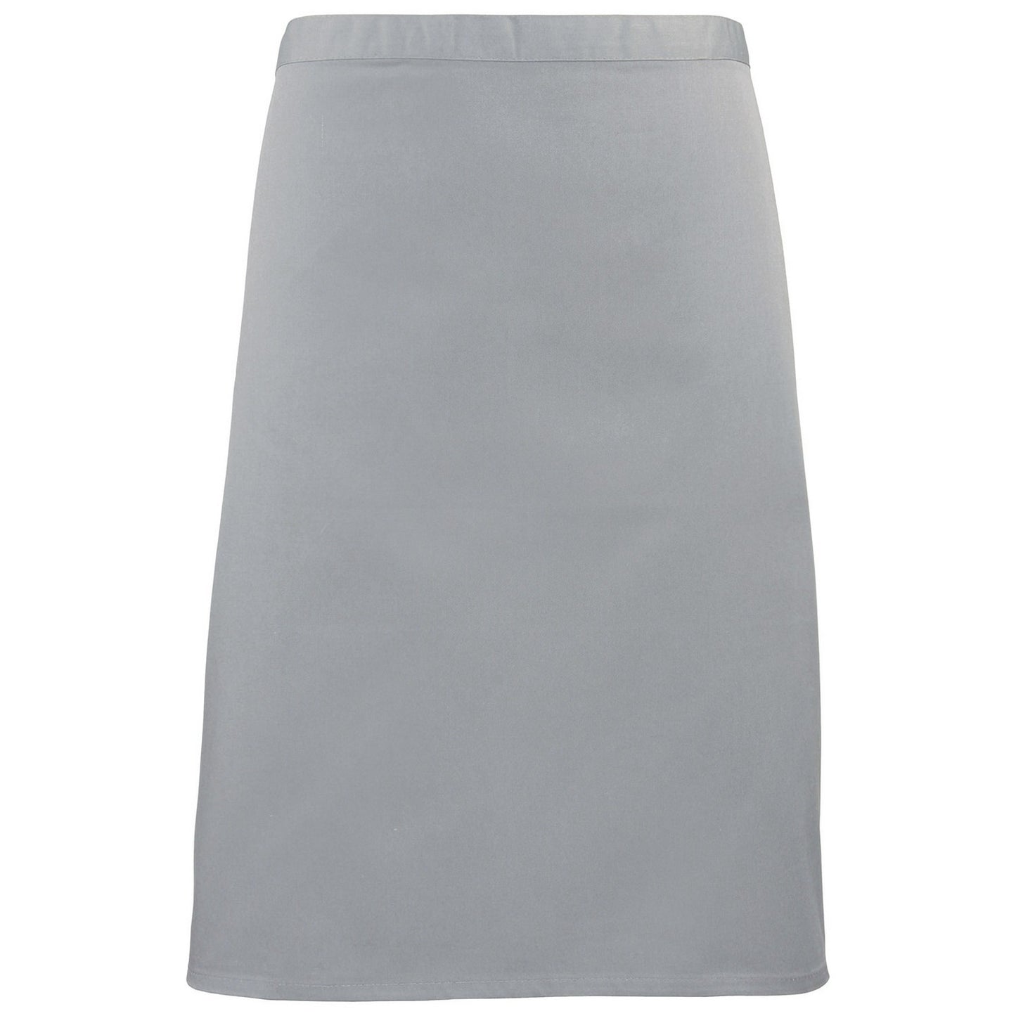 Silver - Front - Premier Colours Mid Length Apron