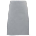 Silver - Front - Premier Colours Mid Length Apron