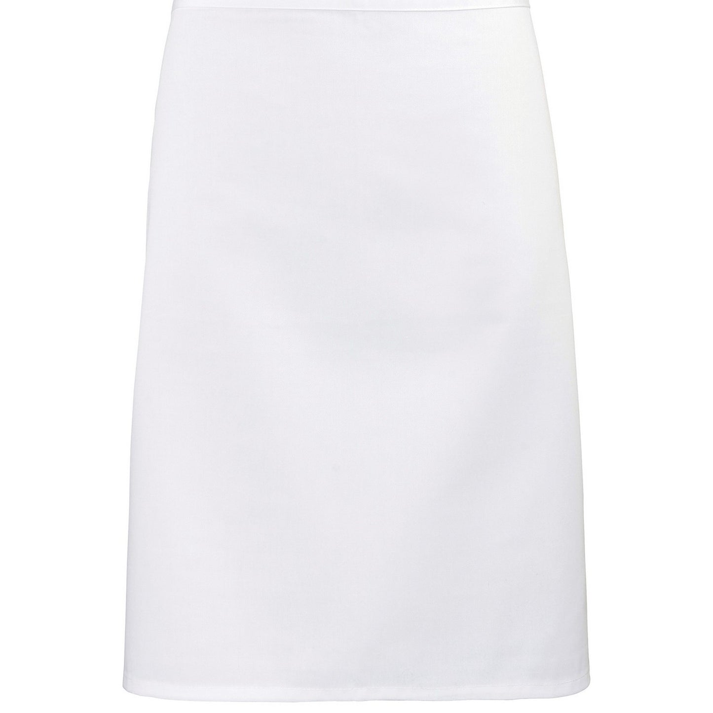White - Front - Premier Colours Mid Length Apron