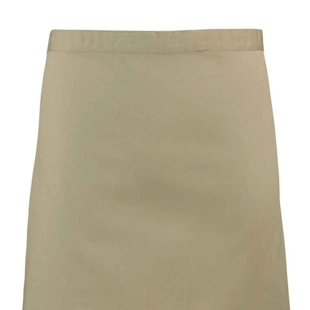 Khaki - Back - Premier Colours Mid Length Apron